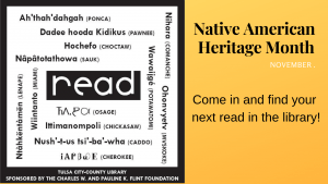 "Read" in Multiple Native American Languages; "Native American History Month